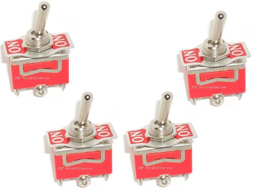 Lot of 4 spdt on/on 15a toggle switches 1/2 mount for sale