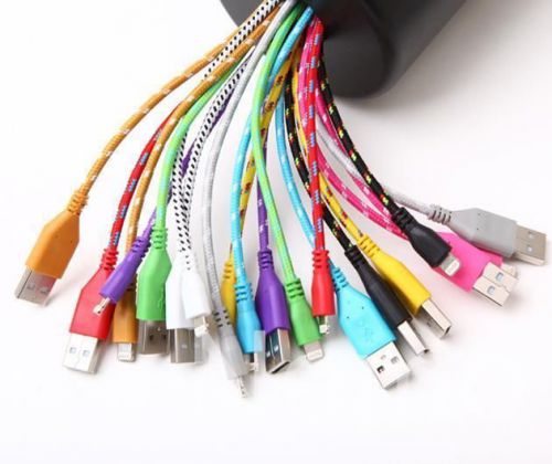 STRONG BRAIDED USB DATA SYNC CHARGER CABLE LEAD for iPhone 5 5S 5C 6 iPad 4 A1