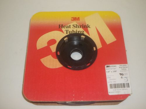 3m fp301 1/4&#034; in x 100&#039; ft heat shrinkable flexible polyolefin tubing new for sale