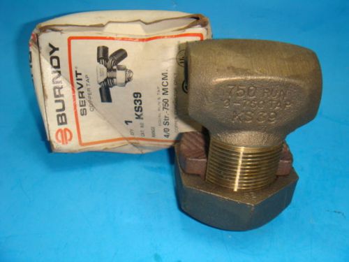 New burndy ks39 servit copper tap, wire connector, 4/0 str.-750 mcm, new in box for sale