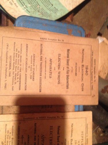 Vintage First Edition 1940 National Electrical Code Pamphlet No.70