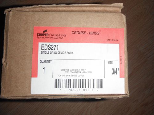 COOPER CROUSE-HINDS EDS271 EXPLOSION PROOF SINGLE GANG DEVICE BOX 3/4&#034;