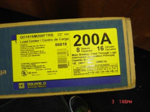 QO1816M200 1 FTRP RAIN TITE LOAD CENTER SQUARE D