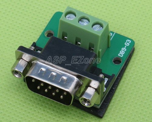 Hot DB9-G3 DB9 Nut Type Connector 3Pin Male Adapter RS232 to Terminal
