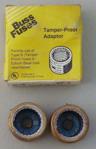 Bussmann cooper sa-15 15 a type s fuse adapter for sale