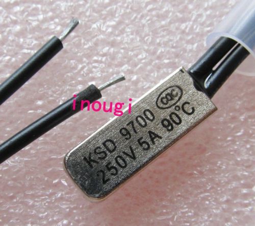 3 pcs ksd 9700 90?c 250v 5a thermostat temperature bimetal switch nc close new for sale