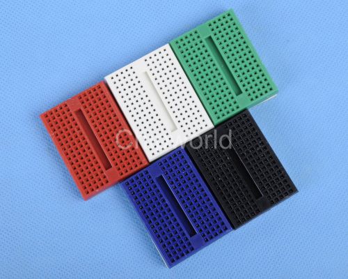 5pcs white+red+black+blue+green 5 colors breadboard syb-170 solderless prototype for sale