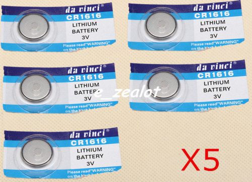 5PCS CR1616 Button batteries Perfect 3V Li Battery