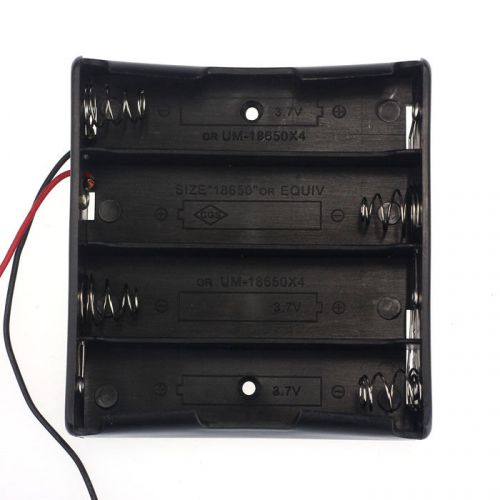 1pcs 18650 holder case battery power storage box leads with 4 slots favored for sale