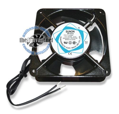 Sunon SP101A 1123HBT 120V AC Fan 120mm x 38mm&#034; w/ 12&#034; Plug In Tinned Leads NEW