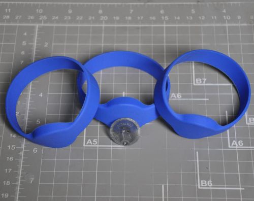 Rfid wristband 3pcs silicone proximity id tk4100 125khz blue (em4100) for sale