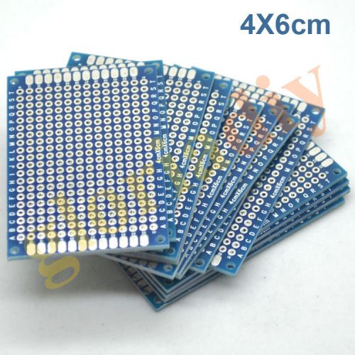50pcs Double Side Copper Prototype PCB Universal Board Blue 4x6 cm Free Shipping