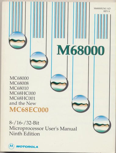 Motorola M68000 Microprocessor User&#039;s Manual 9th Ed 1993 VGC