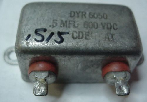 Dyer 6050 (CDE) 0.5 MFD @ 600 VDC Oil Filled Capacitor