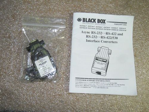 (I9-2) 1 NEW BLACK BOX IC473A-F ASYNC 232-422/530 INTERFACE CONVERTER