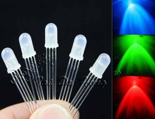 100 pcs 5mm 4pin ultra bright  rgb diffused common anode led emitting diode for sale