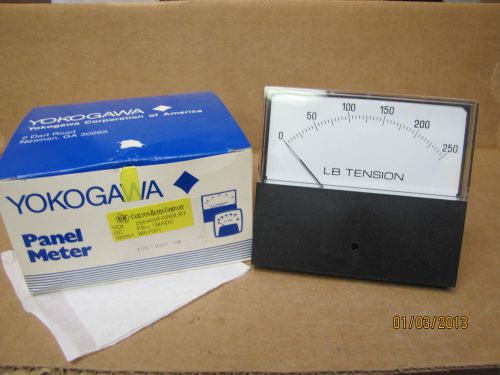 Yokogawa panel meter 255400farslbt 0-250 lb tension 4-1/8&#034;l x 4-5/8&#034;w fs=1madc for sale