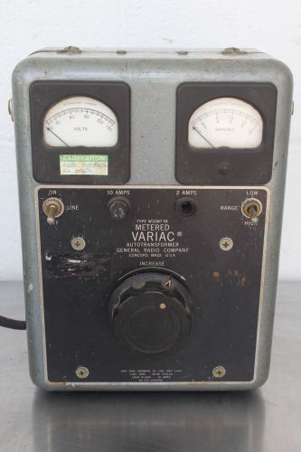General Radio Company W10MT 3A Metered Variac Autotransformer