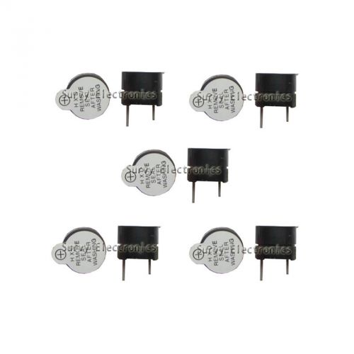 5 pcs active buzzer magnetic long continous beep tone alarm ringer 12mm 12v new for sale
