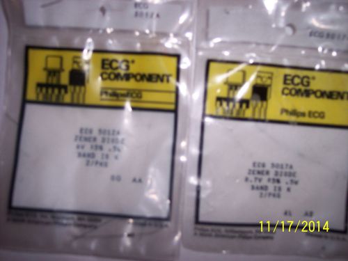 NEW OLD STOCK lot of 3 ECG Zener Diodes