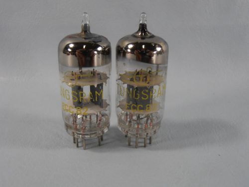 2 x TUNGSRAM ECC82 Vintage Double Triode Tubes // VERY STRONG TESTED !!