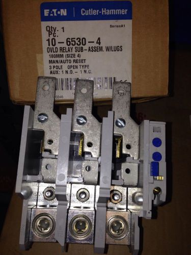 Eaton cutler hammer 10-6530-4 ovld relay sub-assem w/ lugs 180mm size 4 for sale