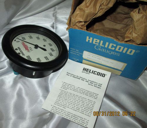 Helicoid gauge pressure gage 1000 psi 4 1/2&#034; new in box made in usa! for sale