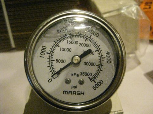 Marsh Dial Indicating Pressure Gauge (J-6482-P). 5000psi. NEW.