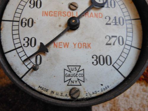 Vintage steampunk ingersoll-rand 2-1/2&#034; railroad steam pressure gauge repurpose! for sale