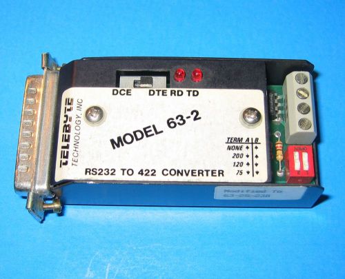 RS232 to 422 converter model 63-2 TELEBYTE TECHNOLOGY