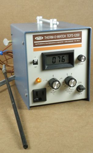 I2r therm-o-watch thermowatch tcp3-1200 temperature controller w/ thermocouple for sale
