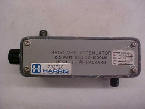 hewlett packard hp 355c vhf attenuator 0.5watt 50ohm dc-1000mhz test  T22-23