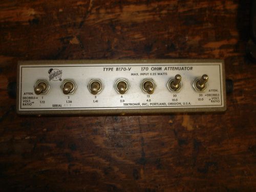 TEKTRONIX TYPE B170-V 170 OHM ATTENUATOR MAX INPUT 0.25 WATTS