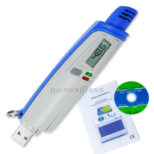 Digital Pentype Temperature &amp; RH Humidity USB Datalogger LCD Display Taiwan Made