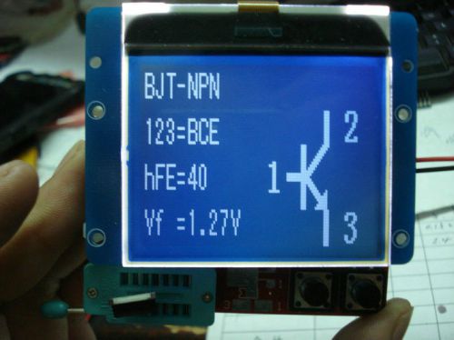 12864 lcd transistor tester capacitance esr meter diode triode mos npn lcr for sale