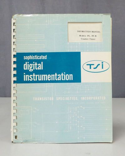 Transistor specialties tsi models 361/361r counter-timer instruction manual for sale