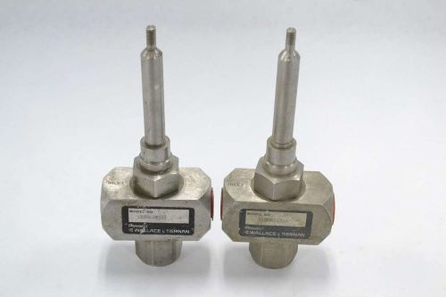 Lot 2 wallace &amp; tiernan 5120m12311 flowmeter control valve 1/2in npt b362262 for sale