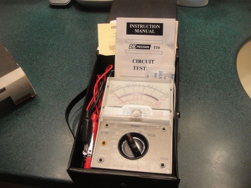 BK M-116 Multimeter Voltmeter Ammeter Ohm Reader Circuit Tester With Case New
