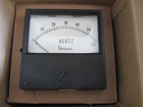 Simpson Model 2122 0-60 HZ Panel Meter,NIP/NOS