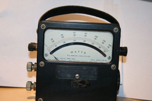 WATT METER WESTON ELECTRICAL INSTRUMENT MODEL 432