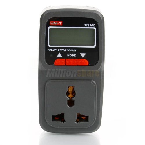 Uni-t ut230c multifunctional power meter socket 180 ~ 260v 0 ~ 10a time switch for sale