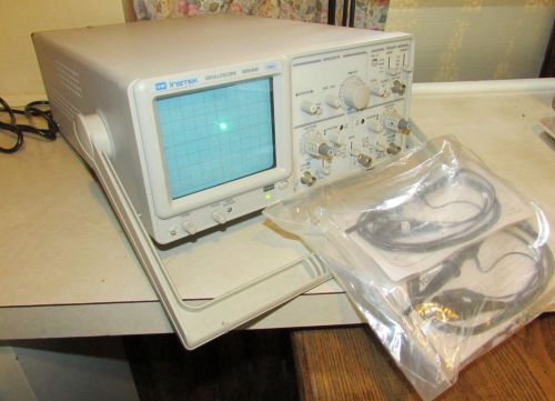 Instek GOS-620 20MHz Dual Trace Oscilloscope Analog Machine Manual 2 Probes Cord
