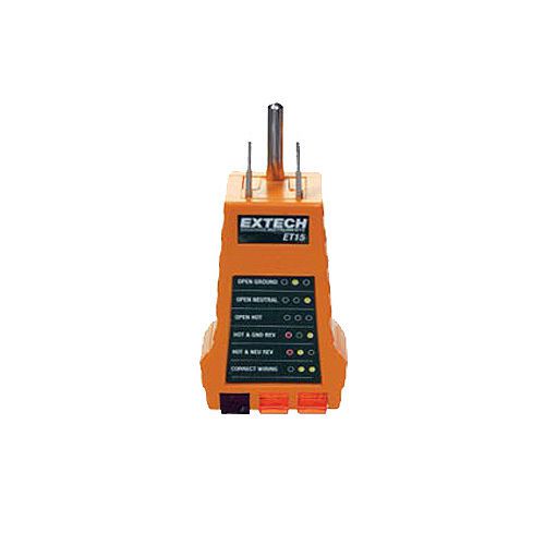 Extech ET15 Receptacle Tester for 3-wire receptacles