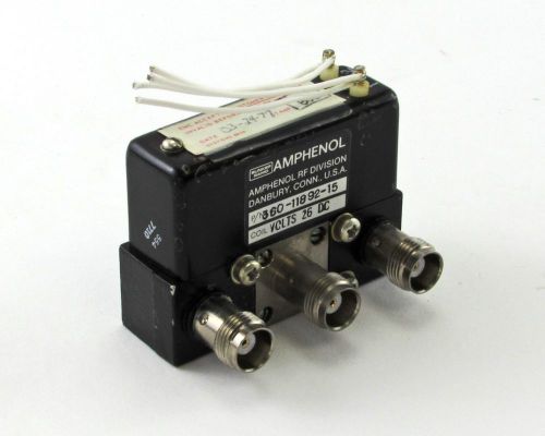 Amphenol 360-11892-15 Coaxial Switch - TNC Female, SPST, DC-6 GHz, 26 VDC