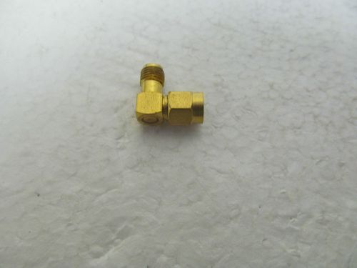 SMA(FEMALE) TO SMA(MALE)  RIGHT ANGLE ADAPTER, GOLD PLATED, USED