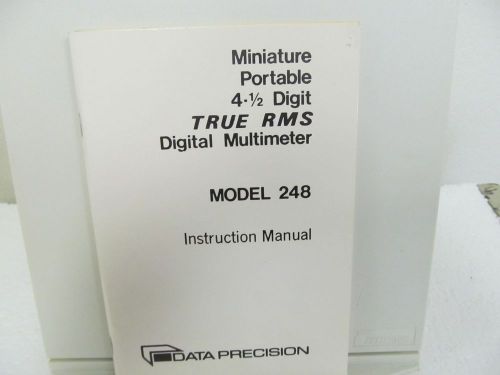 Data Precision 248 True RMS Digital Multimeter Instruction Manual