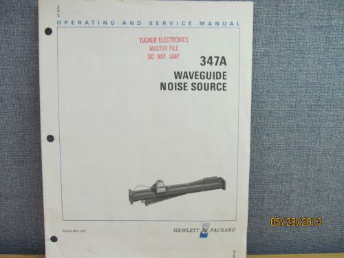 Agilent/hp 347a waveguide noise source operating and service manual for sale