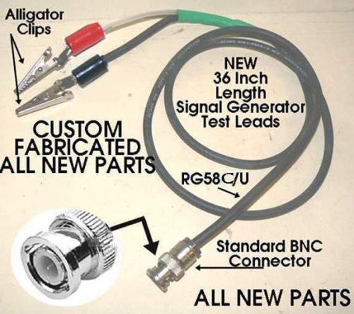 Signal generator vtvm test cable bnc connector  w/alligator clips b&amp;k heathkit for sale