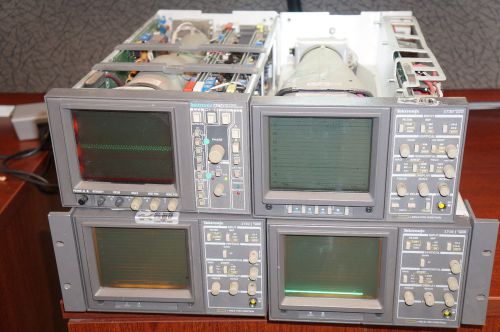 Lot of 4 texktronix equipment 1730, 1740 1710 j waveform monitors as-is turns on for sale