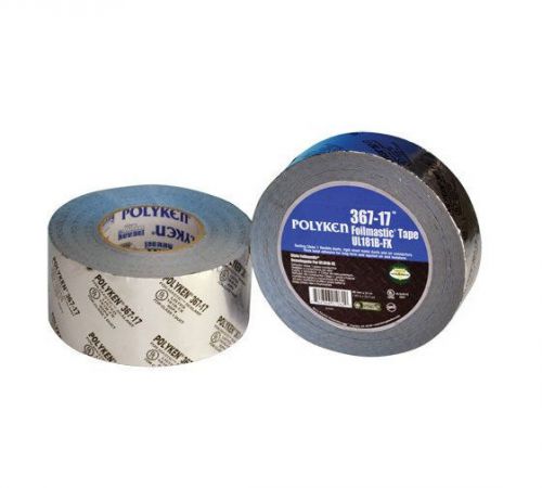 New polyken 367-17 aluminum foil tape 3&#034; x 100&#039; roll ul 18 1b-fx listed tape for sale